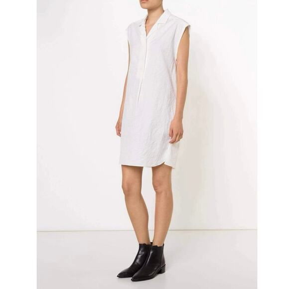 Rag And Bone White Crinkle Fabric Mini Dress SIZE 0 - Picture 1 of 10